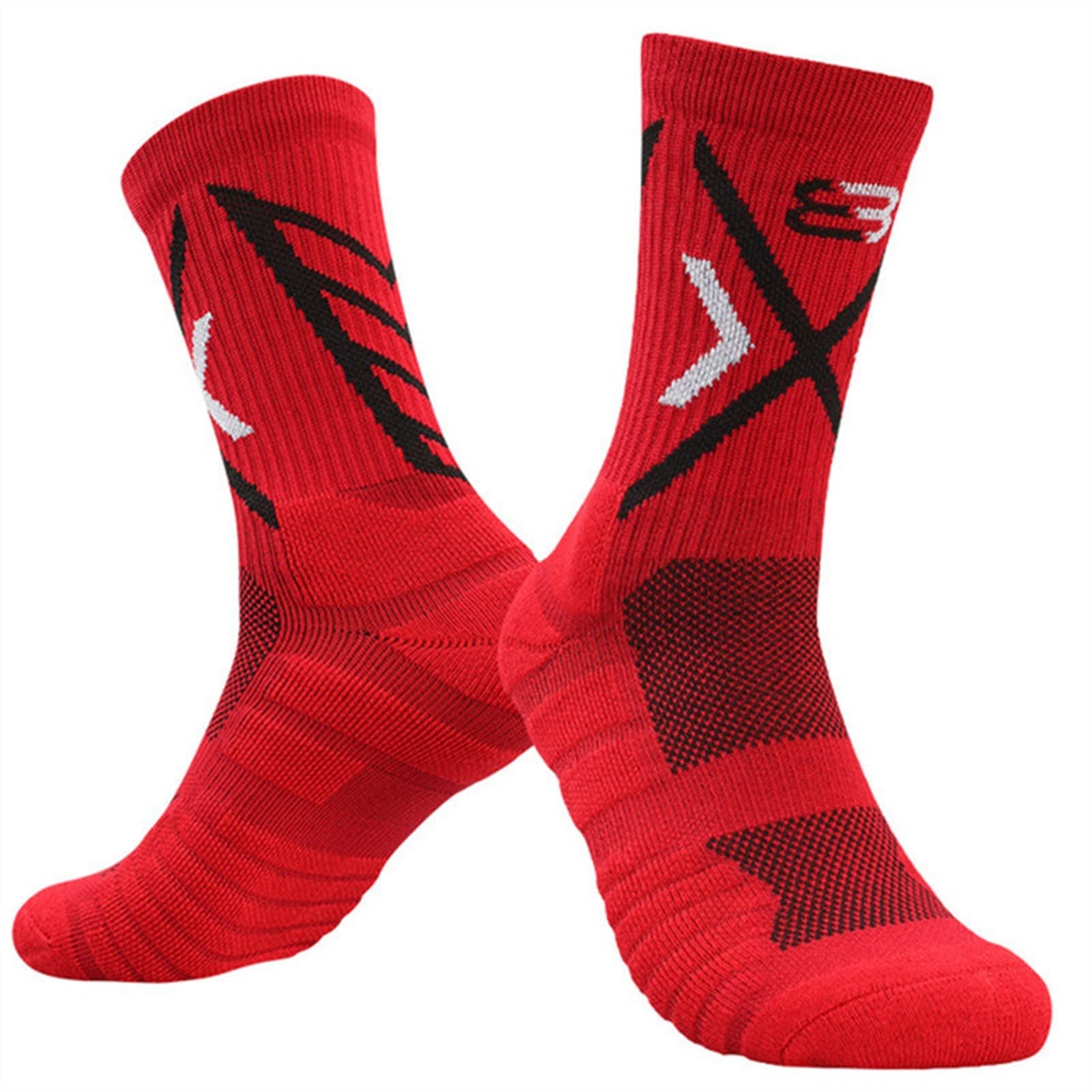 Calcetines de Baloncesto for Hombre Calcetines de Ciclismo de Tubo Medio Grueso Toalla de Fondo en el Exterior Running Calcetines Deportivos (3 Pares) Calcetines de Ciclismo