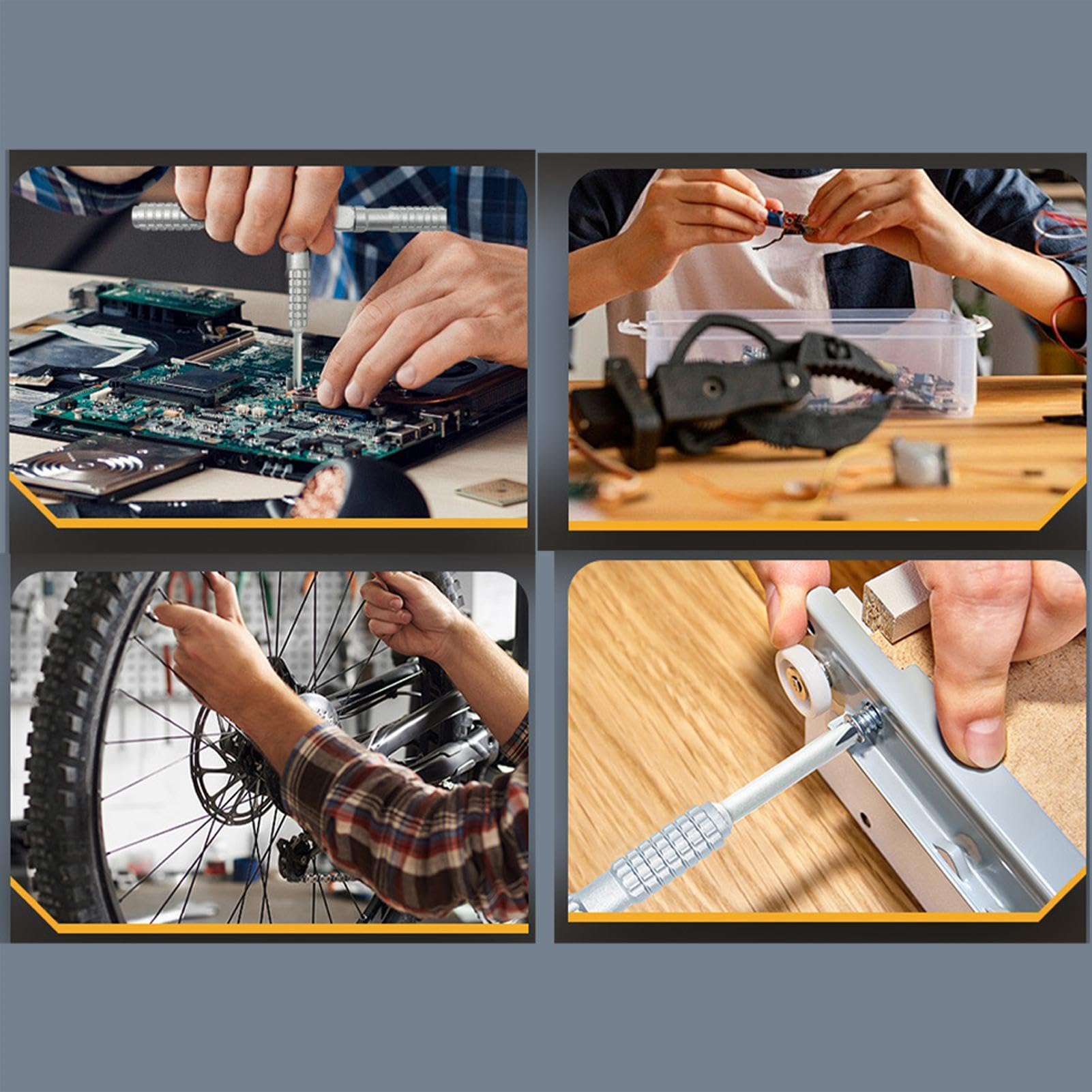 Destornilladores Magnéticos Set Kit Magnético 47 En 1 Con Puntas De Acero | Kit De Destornillador De Trinquete Versátil Para Hogar Automoción Electrónica Taller Mecánica Electrodomésticos
