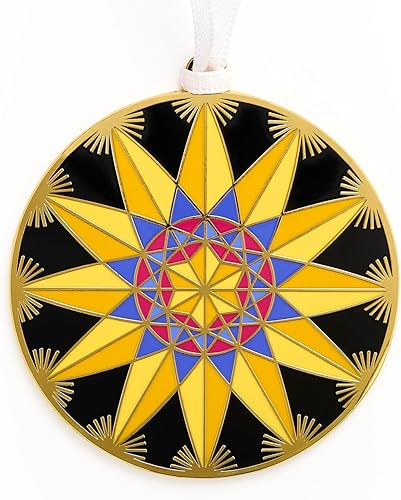 Miniatura 6 de Adorno colgante de Navidad ucraniano, chapado en oro, diseño de doble cara por artistas ucranianos VikaVita - Adorno de Navidad 2023 por Dissent Pins