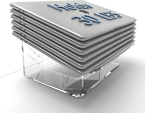 Miniatura 7 de Vray Designs LLC - Soporte acrílico para portátil de 0.236 in, elevador estable y ergonómico para portátiles de 10 a 17 pulgadas, soporte