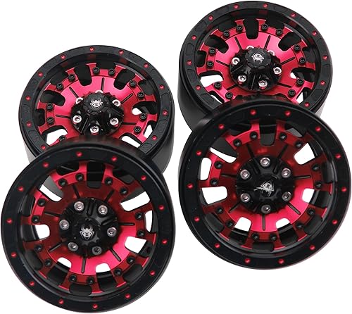 Miniatura 3 de ShareGoo - Llantas de metal Beadlock de 1.9 pulgadas, cubos hexagonales de 0.472 in, 10 radios compatibles con Traxxas TRX4 Axial SCX10 RC4WD D90