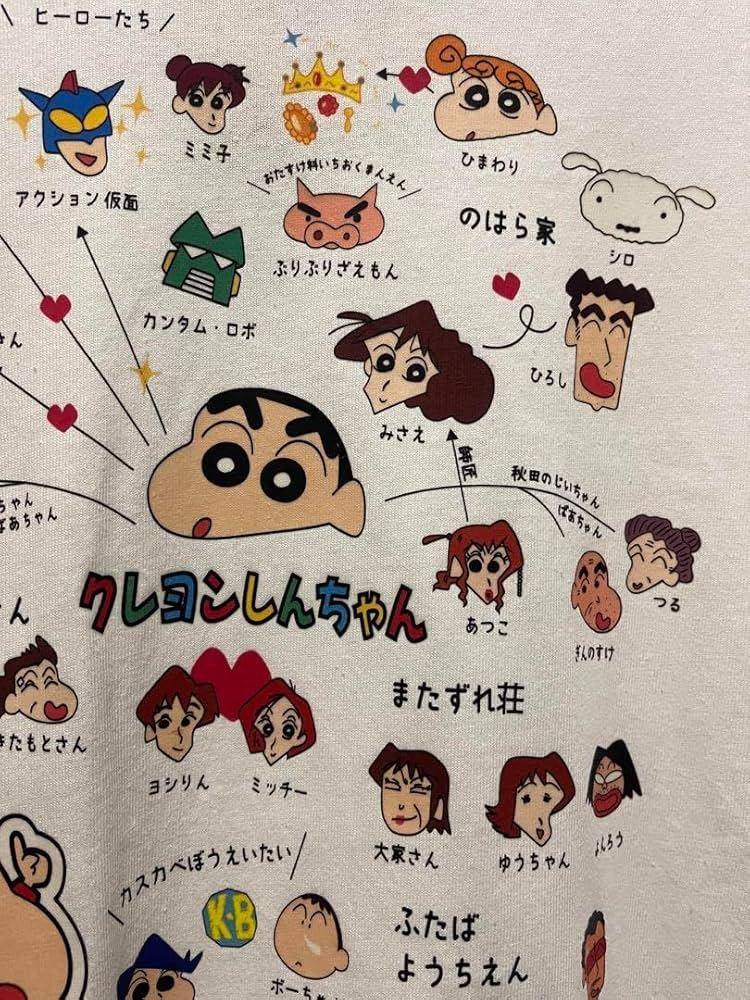 Amazon.co.jp: クレヨン しんちゃん 相関図T X Lサイズ : おもちゃ
