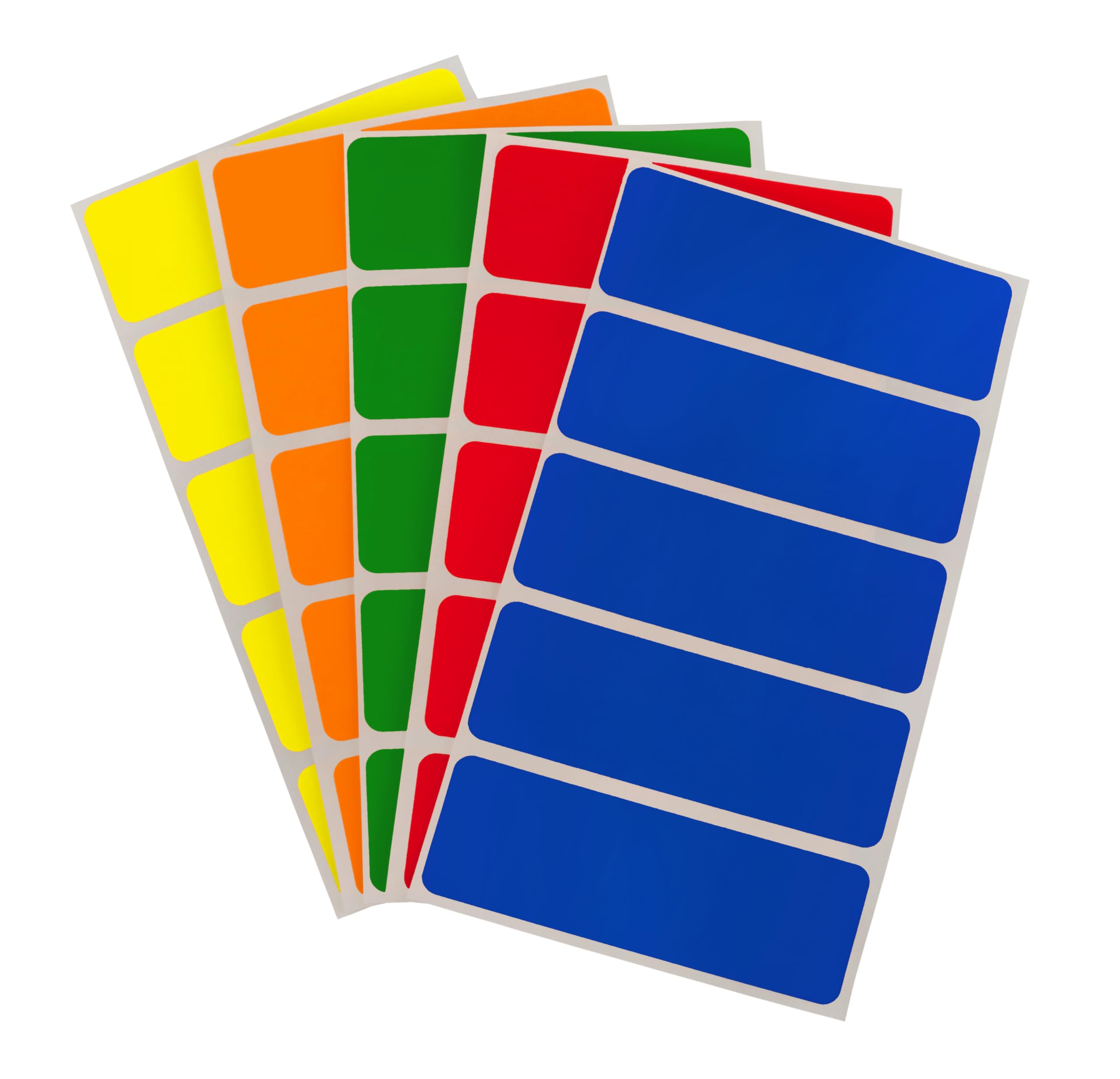 ChromaLabel 1 x 3 Inch Permanent Color Code Rectangle Labels, 150 Stickers per Pack, Assorted Standard