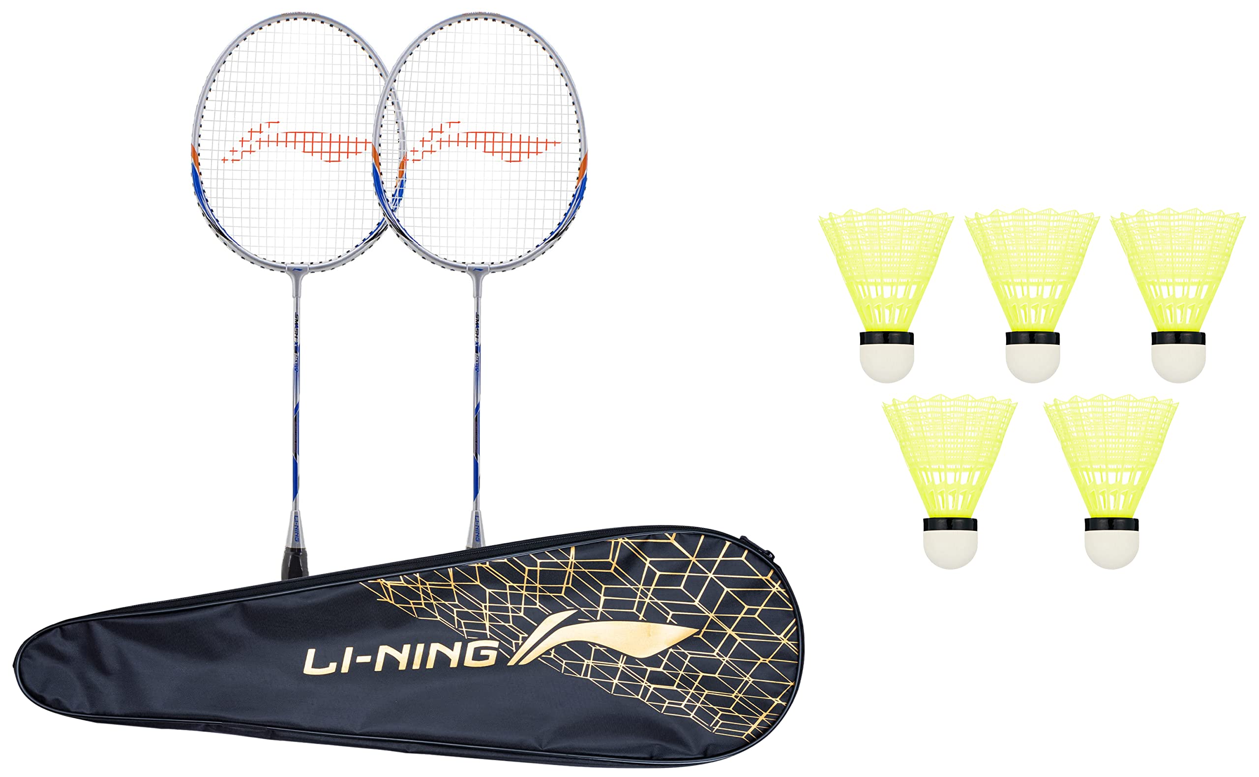 Li-Ning XP-80-IV Aluminium Badminton Racquet, Set of 2 with Free Full Cover(Grey/Green) & Li-Ning Shuttle-Smash(YS) Smash Nylon Shuttlecocks (Yellow) Combo-image-36