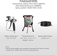 Vista 7 de Himalaya High Pressure Airless Paint Sprayer - 3000PSI, 5/8HP, 650W Power Painter, Ideal for Home Interior, Exterior, Commercial Use, DIY