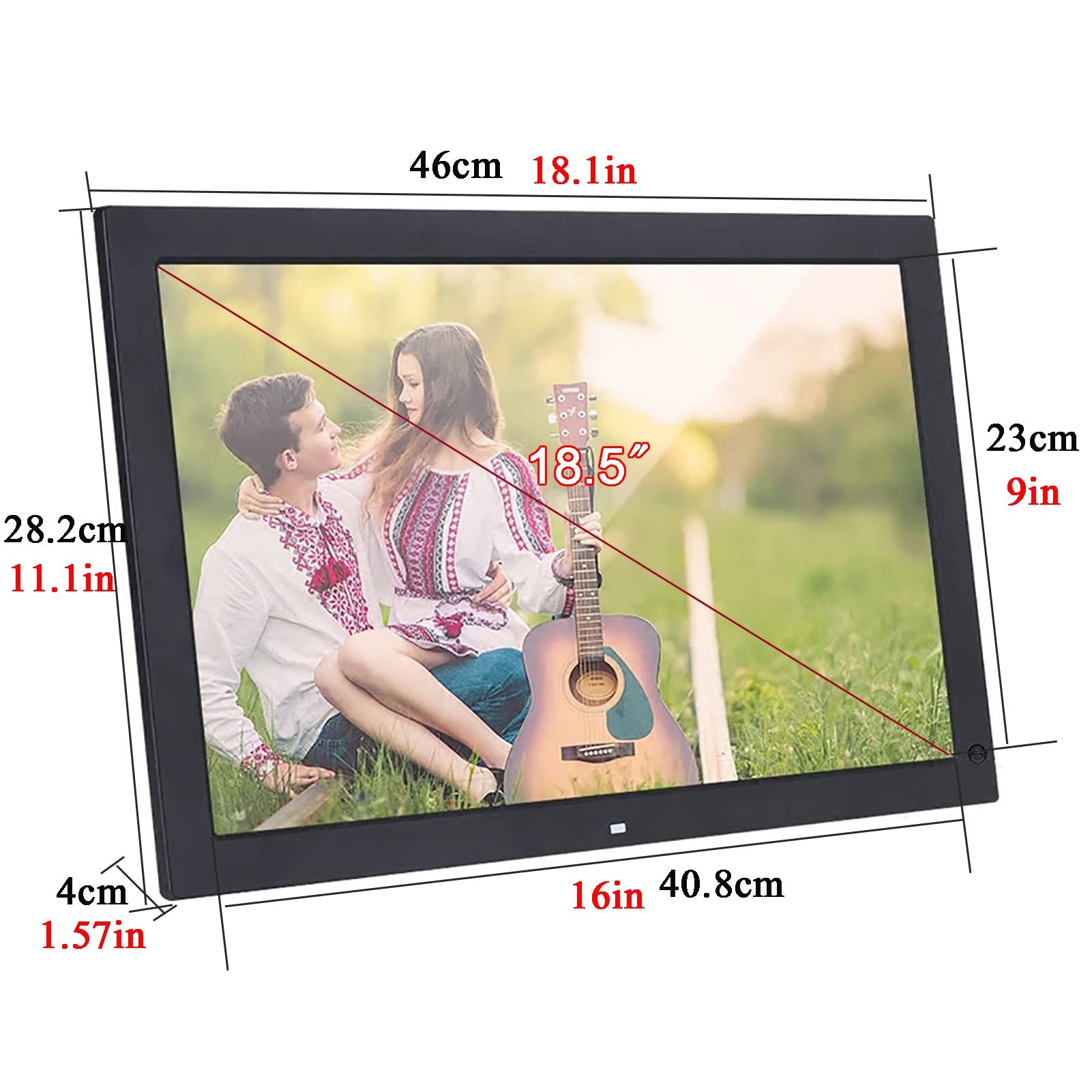 Amazon | スマートデジタルフォトフレーム、18.5インチワイド