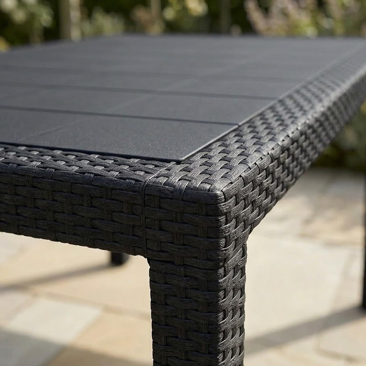 buybuy TAVOLO STILE RATTAN QUADRATO NERO SQUARE TVS80B