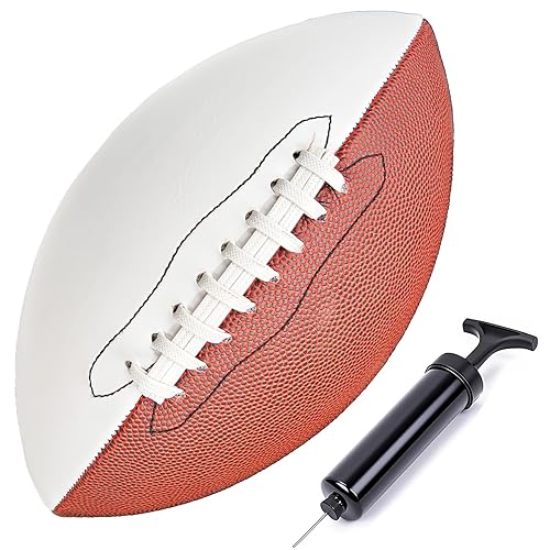 Football Half White for Autograph Leather Size 3 6 9