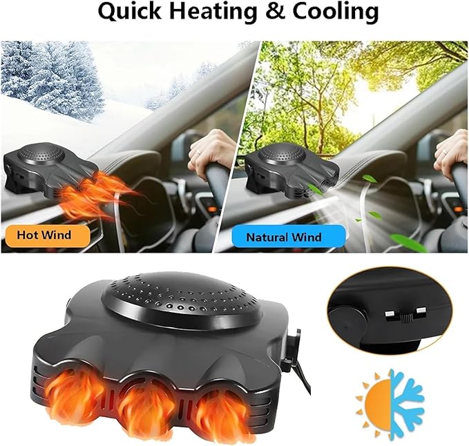 Calefactor Eléctrico Portátil 12V Cerámico PTC 150W miniatura 4