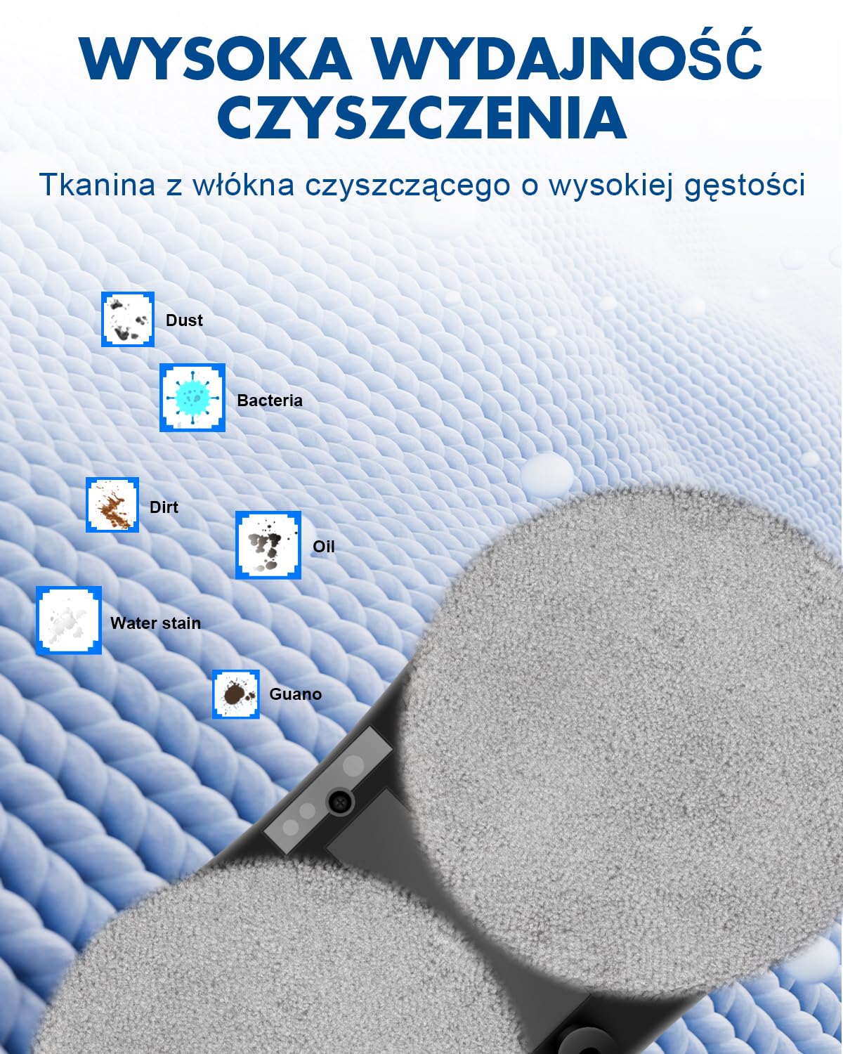 LIECTROUX HCR09 Automatyzacja Robot do mycia okien, z linką bezpieczeństwa, pilotem zdalnego sterowania i 10 chusteczkami do czyszczenia, Wysoka wydajność, wysokie bezpieczeństwo (HCR-09)