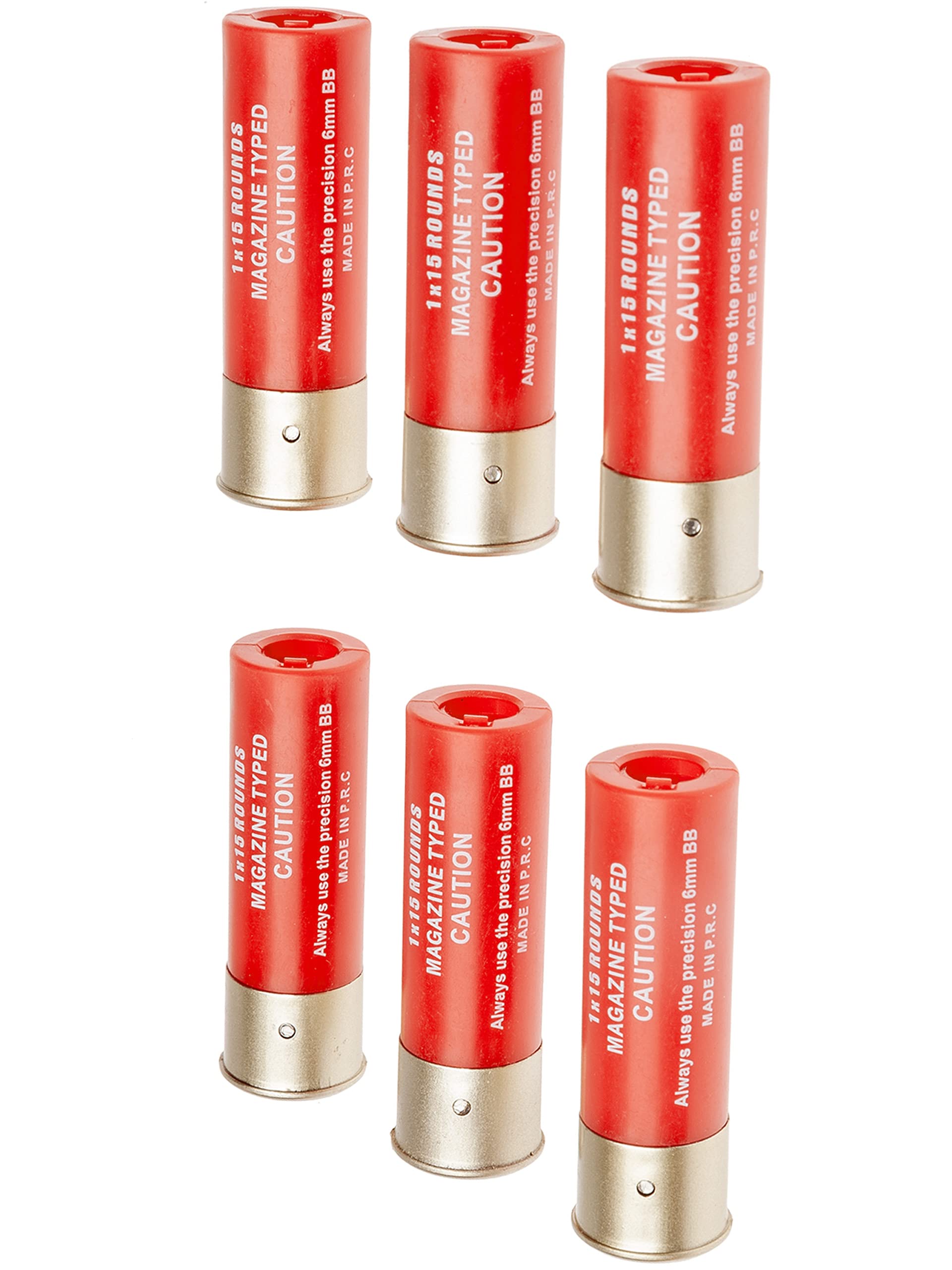 Nuprol 15 Rounds Shotgun Shells 6-Pieces, Red