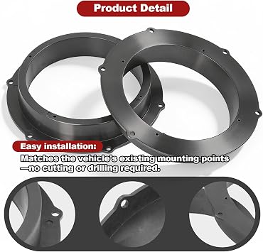 Audio Speaker Mounting Spacer, 2PCS Car Audio Mounting Spacer Ring Bracket Kit Speaker Sealing Gaskets Replacement for Front Door 20072011