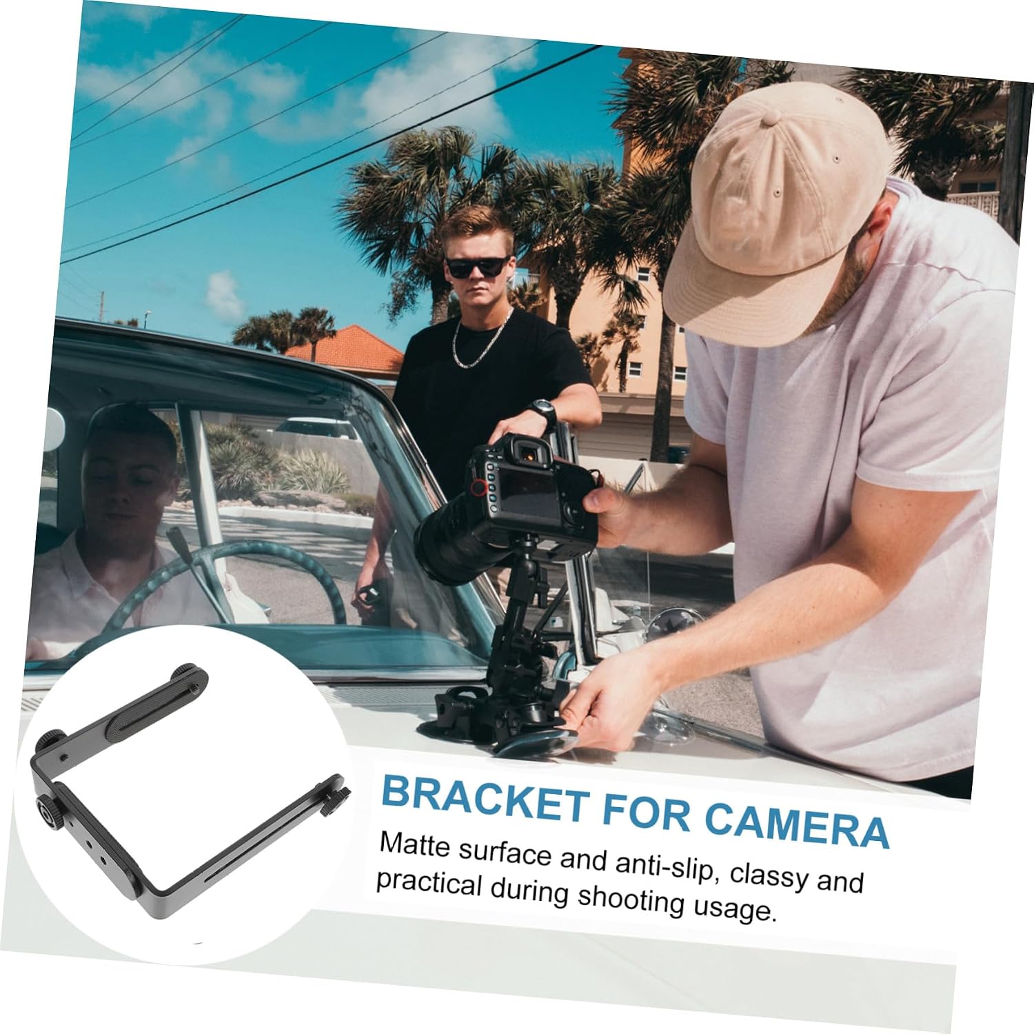 Metal Camera Bracket Screw Flash Light Holder for DSLR Monopods with Detachable Dual Connections Vertical Horizontal Positioning for Photography Lighting