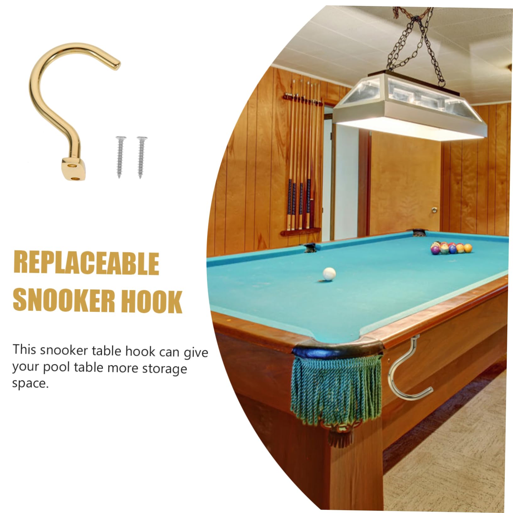 Sosoport 5-teiliger Praktischer Billardhaken Für Snookertisch Und Queue-rack Mehrzweck-snooker-zubehör Einfaches Design