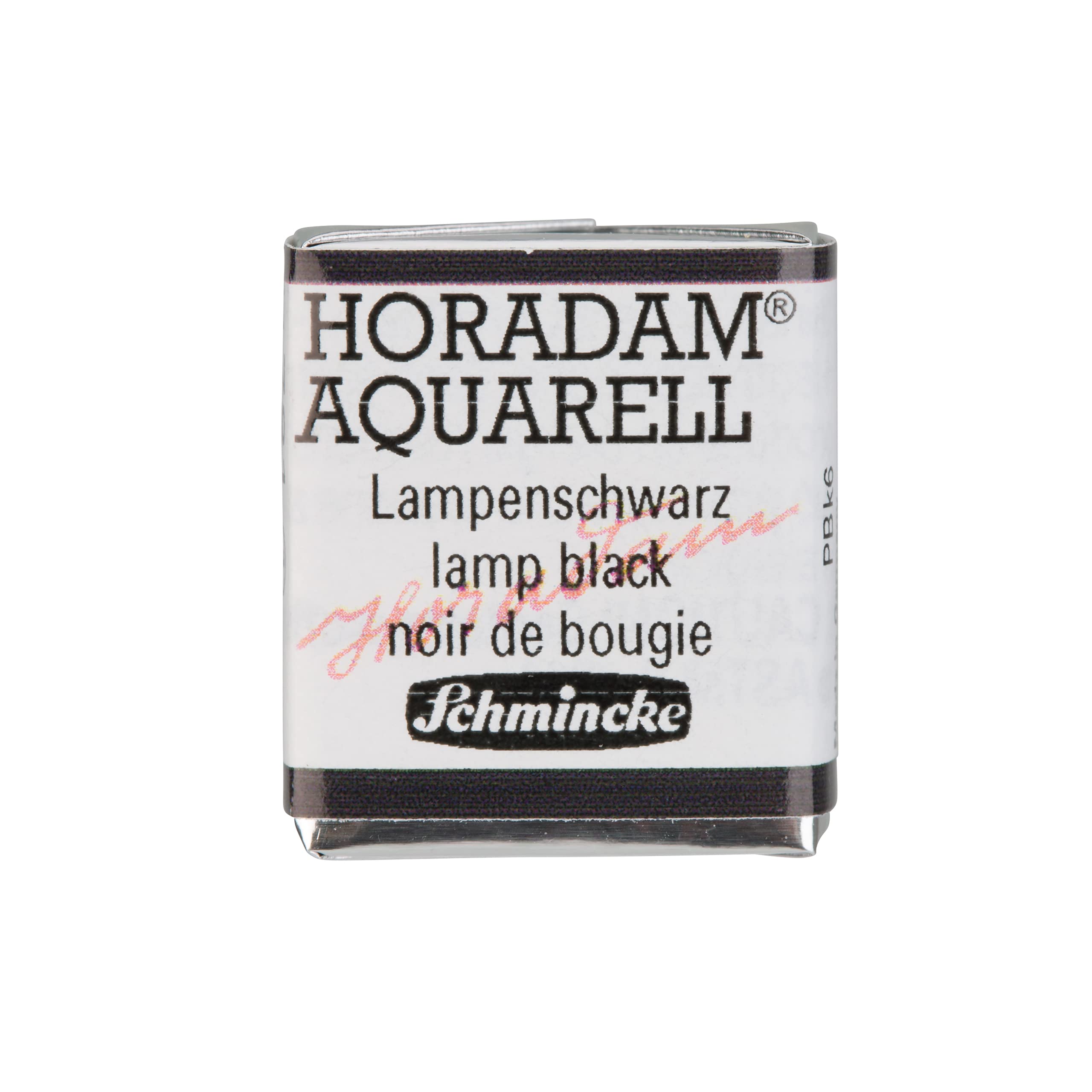 Schmincke - HORADAM® AQUARELL - finest artists' watercolours, 781 Lamp black, 14 781 044, 1/2 pan