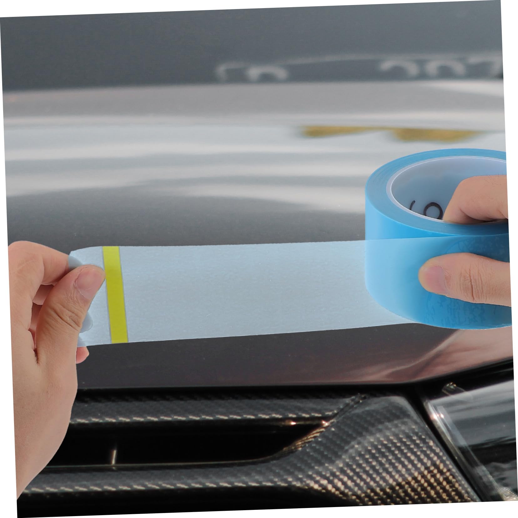 5 Rouleaux Ruban de Masquage Automobile Résistant Chaleur Pet Adhésion Forte Protection Peinture Courbes Voiture Couleur Aléatoire