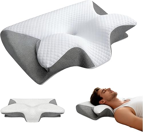 Almohada cervical mejorada 2025, almohada neckhaven serie hospitality, almohada cervical ergonómica con funda de enfriamiento, diseñada para aliviar