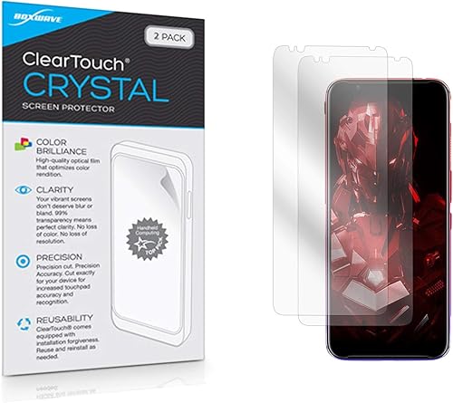 Miniatura 10 de BoxWave ClearTouch - Protector de pantalla compatible con Nubia Red Magic 5S – ClearTouch Anti-reflejo (paquete de 2), antihuellas, mate, para Nubia