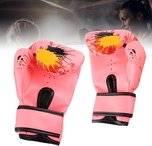 Miniatura 2 de Guantes de boxeo, para niñas y niños, saco de boxeo, kickboxing, Muay Thai, guantes de entrenamiento de boxeo para niños (rosa)
