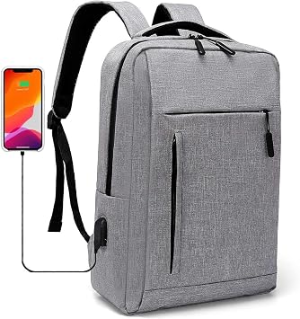 Amazon.com: Tolino Mochila para hombre, mochila de viaje con puerto de  carga USB, portátiles de 14 pulgadas, resistente al agua, gris02, Water  Resistant 02 : Electrónica