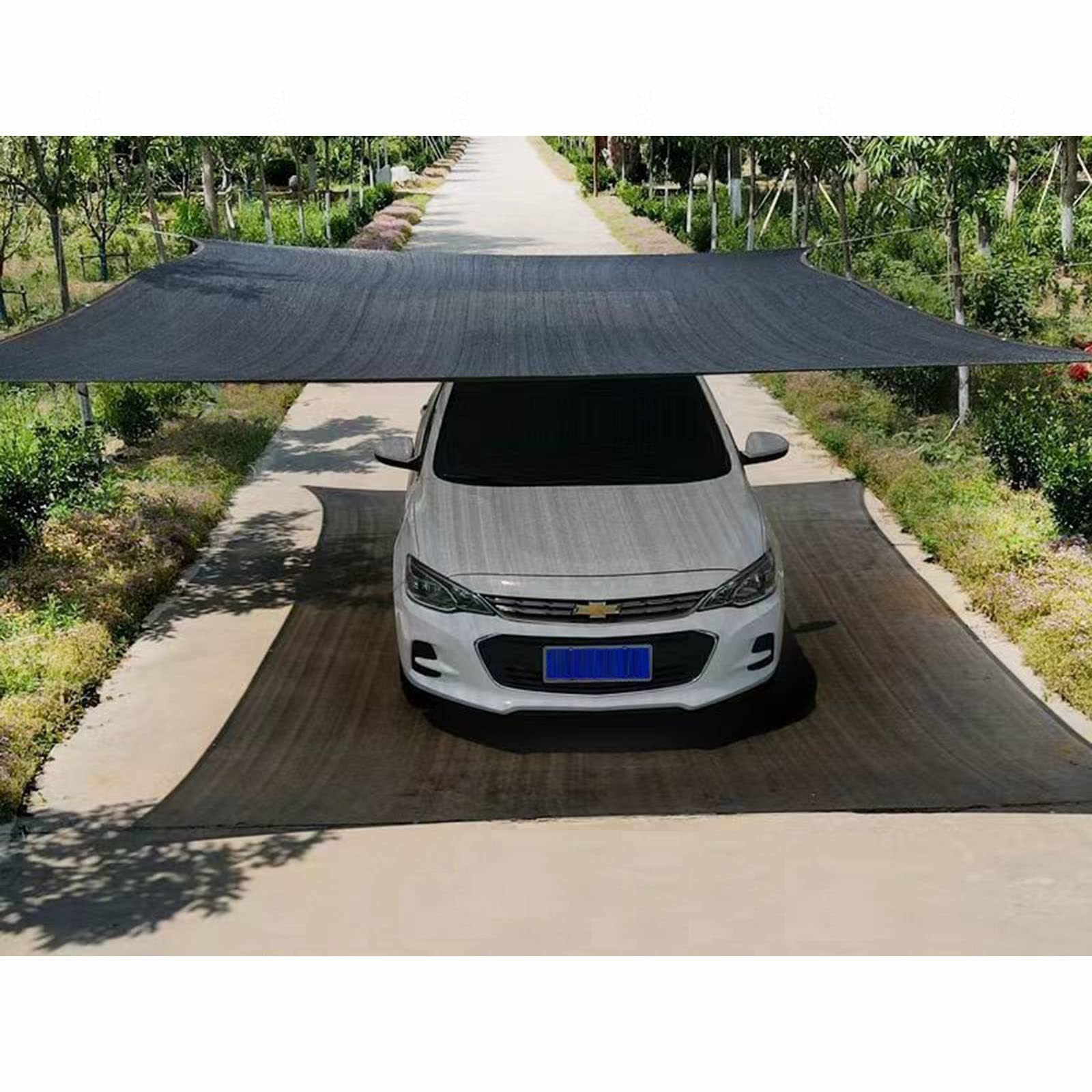 Siatka Cieniowa Do Pergoli 2×3m 3×3m 3×4m 3×5m 3×5m 3×6m 4×8m,Osłona Tkaniny Cieniowej,Prostokątny Żagl Cieniowy,85% Odporna Na Uv Siatka Odcieniowa,Planda Siatki Cieniowej,Black-5x9m(16.4 * 29.5ft)