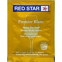 Vista 3 de Red Star Premier Blanc - Levadura de vino (paquete de 3) – Ideal para hacer sidra de vino Mead Kombucha en casa – 0.18 oz sobres – Saccharomyces