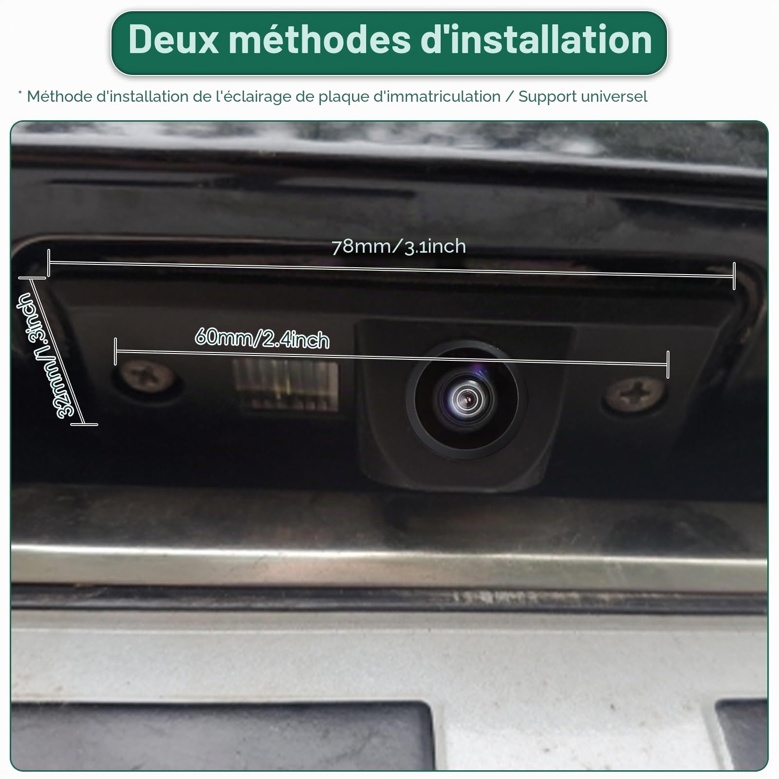 AHD 720P Caméra de recul pour VW Golf Passat Tiguan Touran Polo Touareg, Skoda Octavia Superb Fabia, Cayenne Panamera Cayman, Seat à partir de 2005 170 degrés Objectif fisheye Caméra de recul
