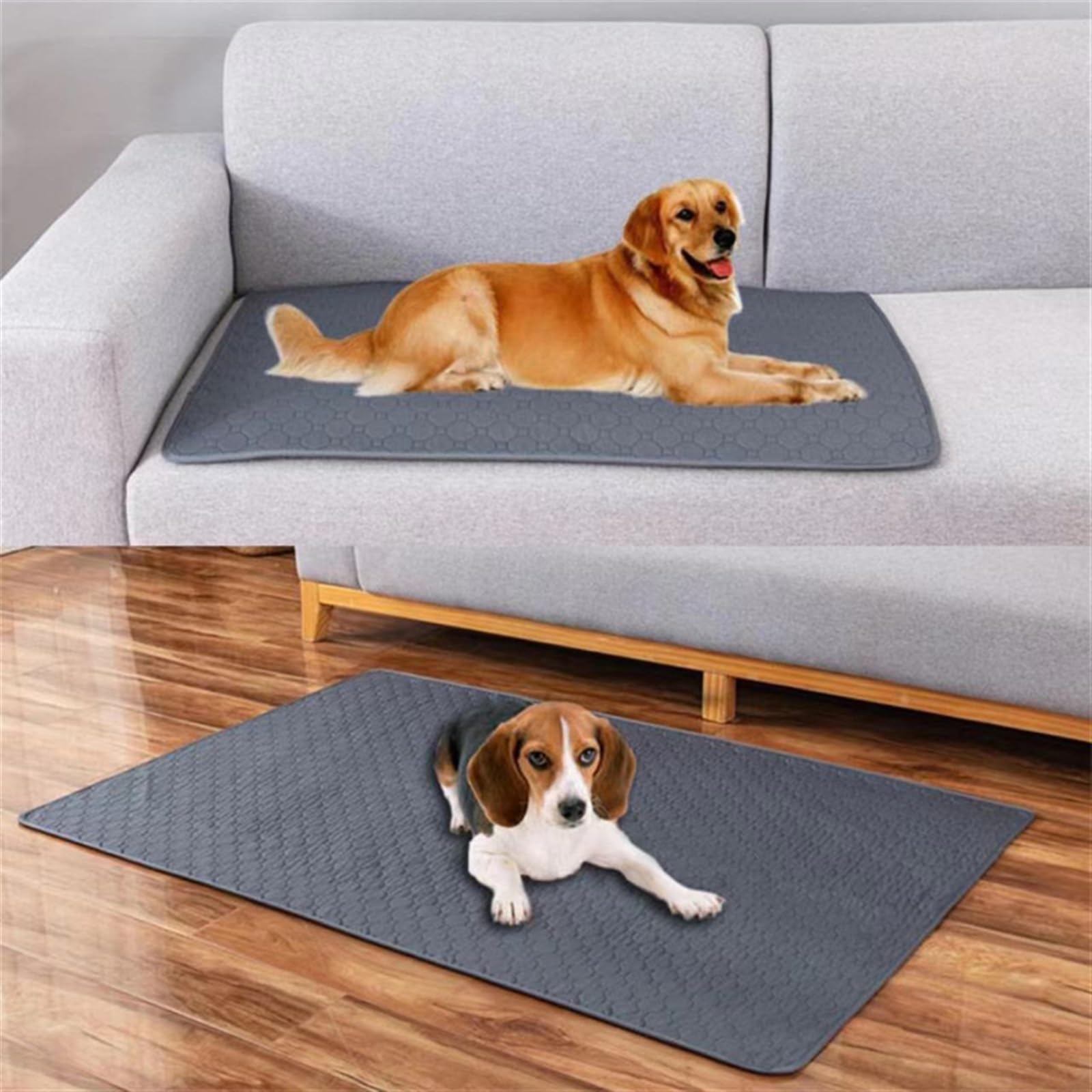Tapis de Propreté Jetables Washable Reusable Dog Training Diaper Mat Waterproof Urine Absorbent Environment Protect Pad Pet Car Seat Cover Tapis de Propreté Réutilisables(GR�,XL 150x90cm)