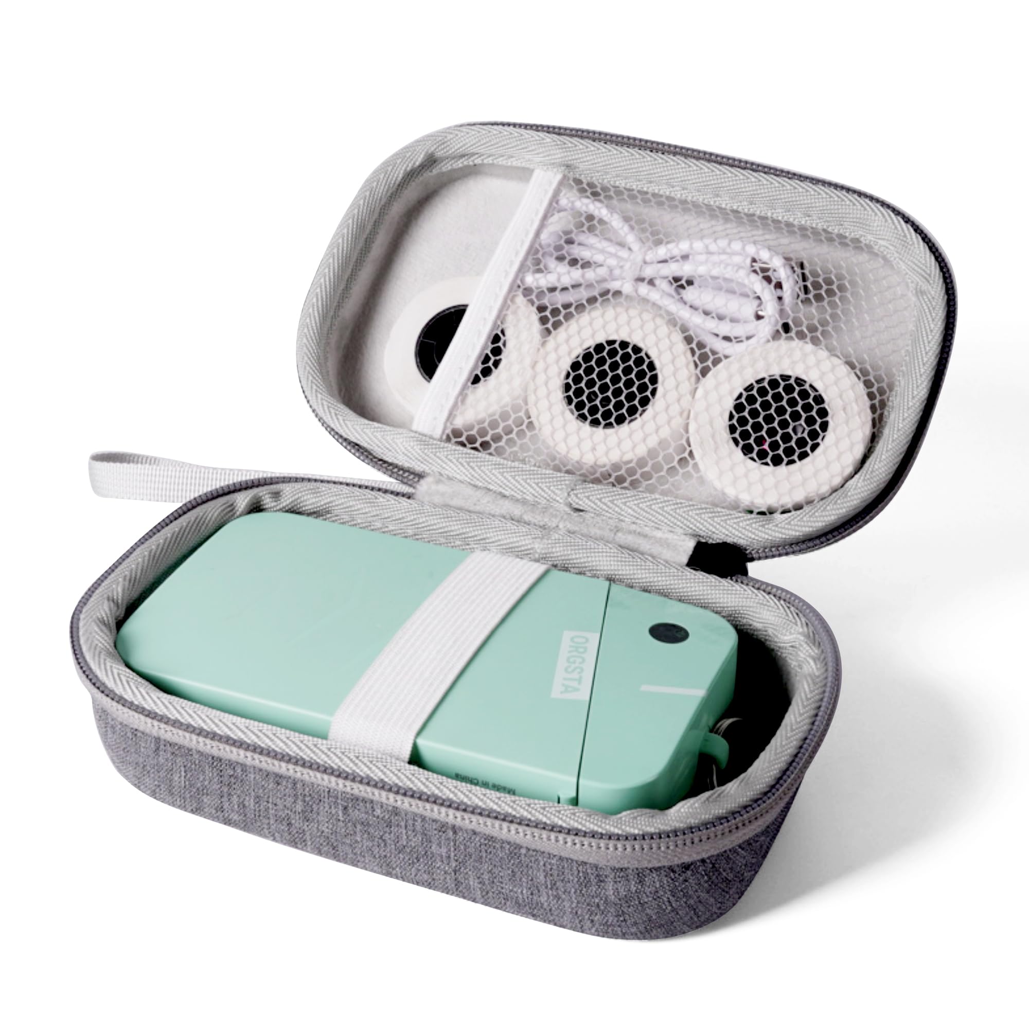 ORGSTA Label Maker Case Compatible S001 Label Maker, for ORGBRO X1 X3 NIIMBOT D11 D110 Label Printer, Hard Carrying Container Storage Holder Organizer