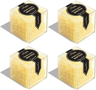 Sugarfina Lemon Drop Martini Bears Small Candy Cube, Pack of 4 | Gummy Candy | Sweet Gummies | Lemon Candy | Yellow Gummy Bears