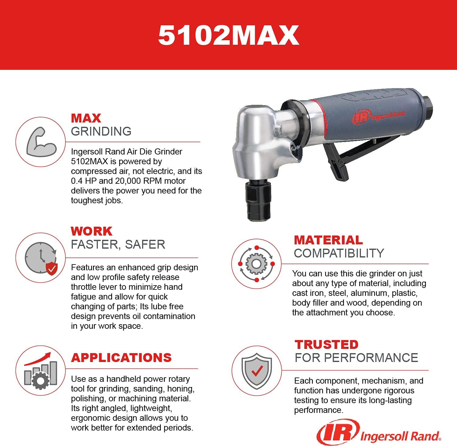 Max Angle Composite Handle Die Grinder : Tools & Home Improvement