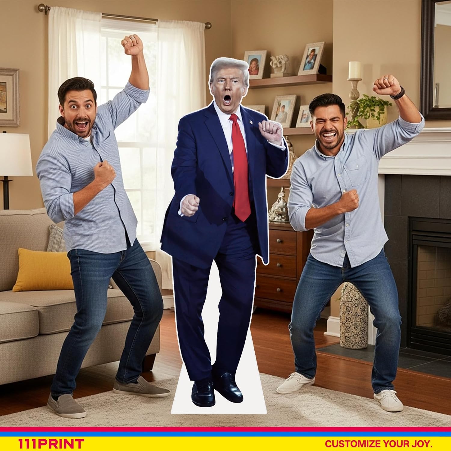 Life Size Cardboard Cutout Standup 6ft Donald Trump Standee Cuouts, for Party, Rallies, Celebration, President's Day, Events, Custom Cardboard Cutout, Perfect Trump Merch