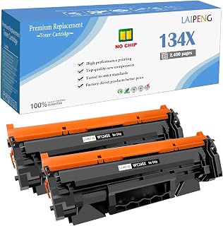 [NO CHIP,with Tools] Compatible Toner Cartridge 134X W1340X(134A W1340A) Black for HP Laserjet M209 M209dw M209dwe MFP M234 M234dw M234dwe M234sdwe M234sdw M234sdn High Capacity 2400 Pages (2-Pack)