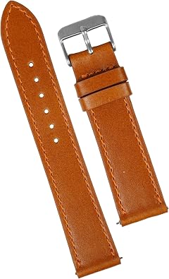 vinacreations Vintage Flat Leather Watch Band Quick Release Thin Leather Strap For Men Women Handmade Extra Soft Slim Watch Wrist Band Elegant Replacement Strap 18mm 19mm 20mm 21mm 22mm