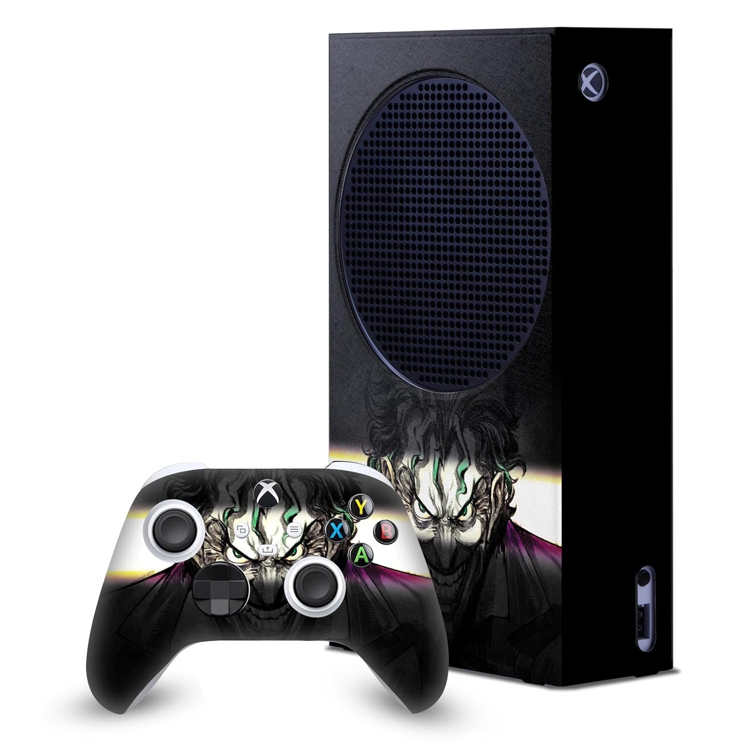 Head Case Designs Officially Licensed The Joker DC Comics Arkham Asylum Character Art Game Console Wrap and Game Controller Skin Bundle Compatible With Xbox Series S Console & Controller Bundle