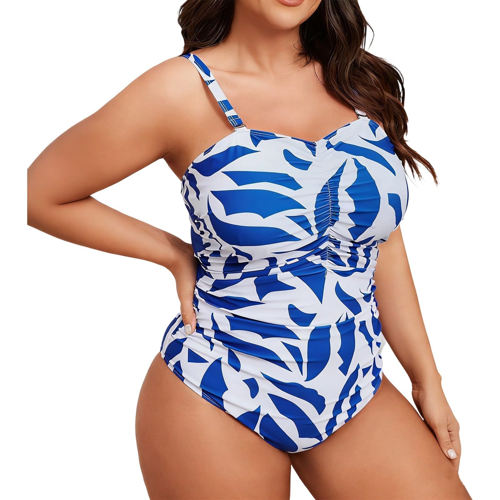 Costume da Bagno Intero Donna Spa Swimsuit Brasiliana con Stampa Vintage Monokini Coppe Imbottiti Mare Un Pezzo Spiaggia Moda Beachwear Sexy Piscina#2