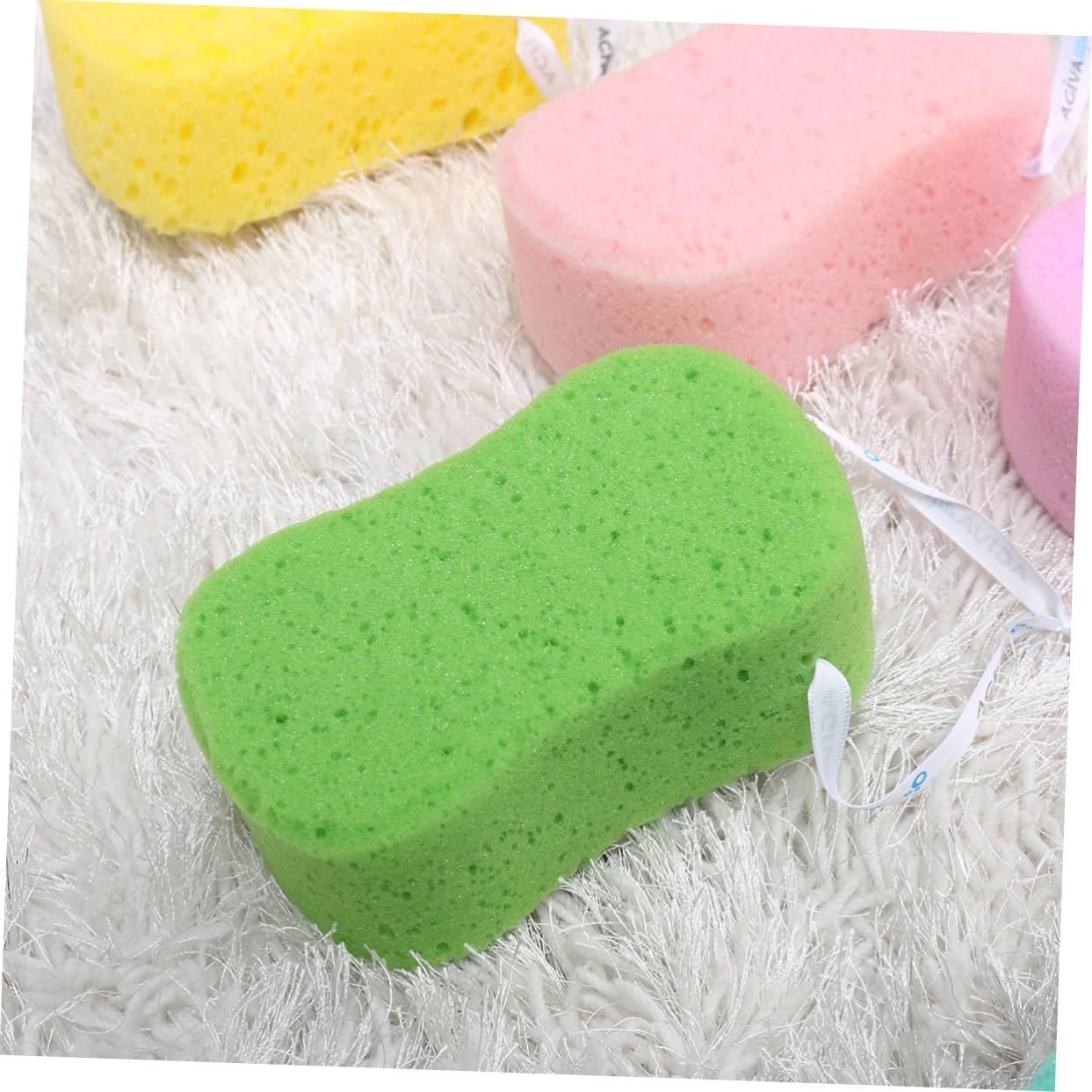 Beavorty 3 Set Di Spugne Da Bagno Set Di Spugne Per La Pulizia Del Corpo Spazzola Da Bagno Luffa Naturale Esfoliazione Delicata Misure Assortite 8 Pezzi*3