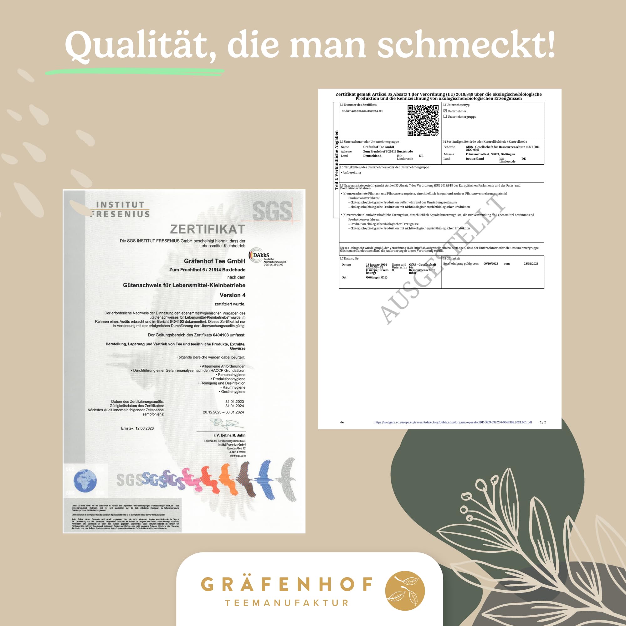 Darjeeling First Flush Bio Tee, 500g, (50+ Tassen) Premium loser Schwarztee, feinste blumige Note, ganze lose Blätter, direkt aus Indien, analysiert und geprüft, naturbelassen in DE abgefüllt