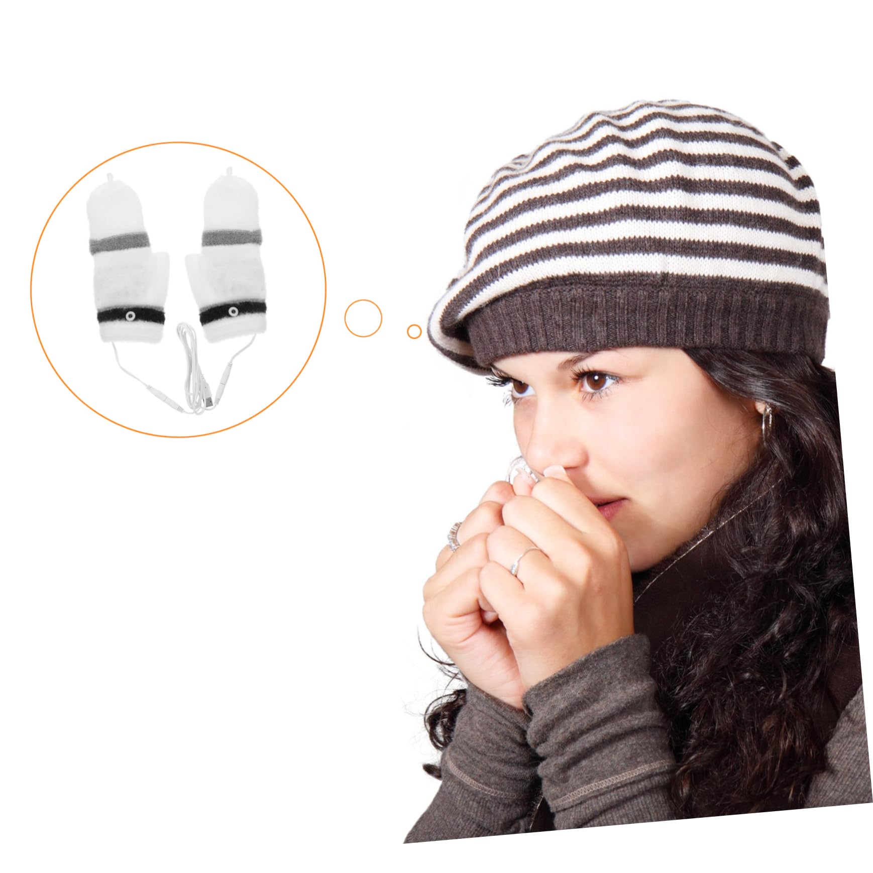 SHERCHPRY 1pair Usb Heated Gloves for Men Women Thermal Touchscreen Gloves Double-sided Hand Warmers for Skiing Cycling Cold Weather Activities
