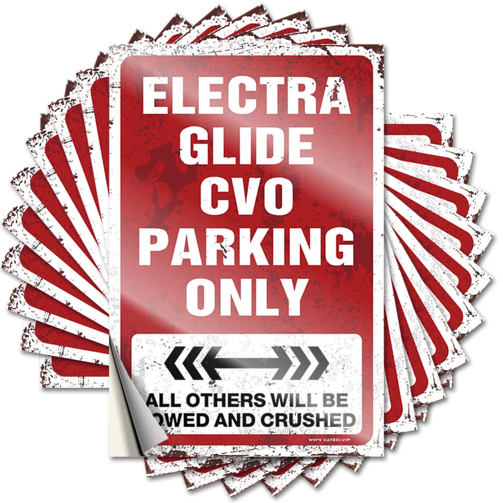 Girly Racing Tattoo - Electra Glide CVO Parking Only Decor Waterproof Vinyl Sticker(8X12CM)