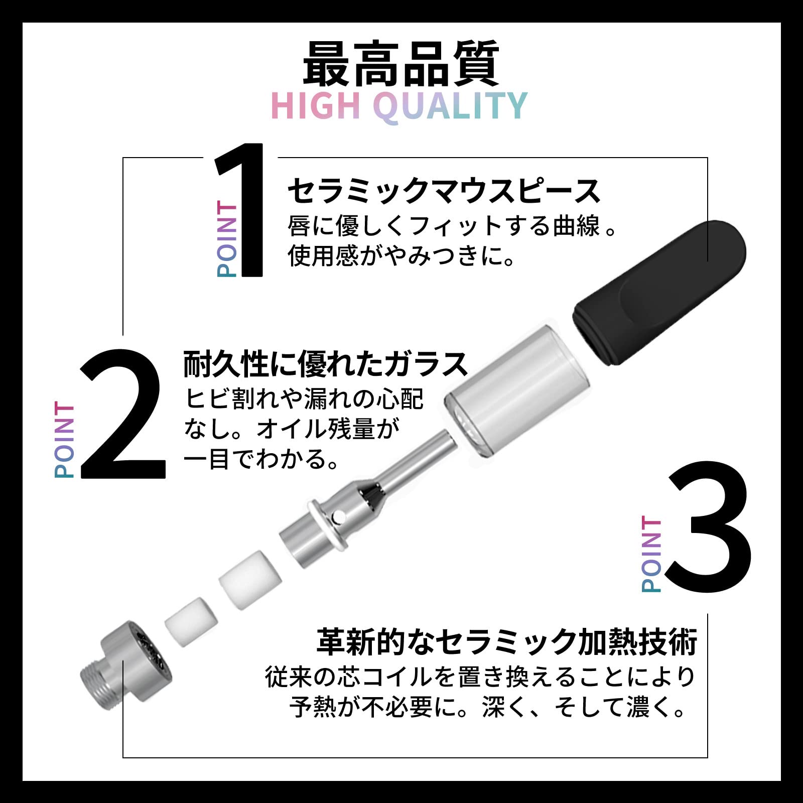 Amazon | CCELL®︎アトマイザー5本セット510規格 互換用アトマイザー 