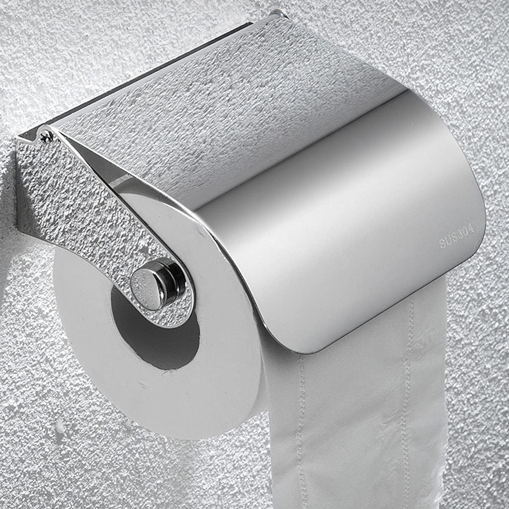 Toilet PaHolder Bathroom Accessories Toilet Paper Holder, Stainless Steel Toilet Paper Roll Holder Wall Mounted Tissue Roll Hanger Paper Roll Holder for Bathroom Tissue Holder for Bathroom