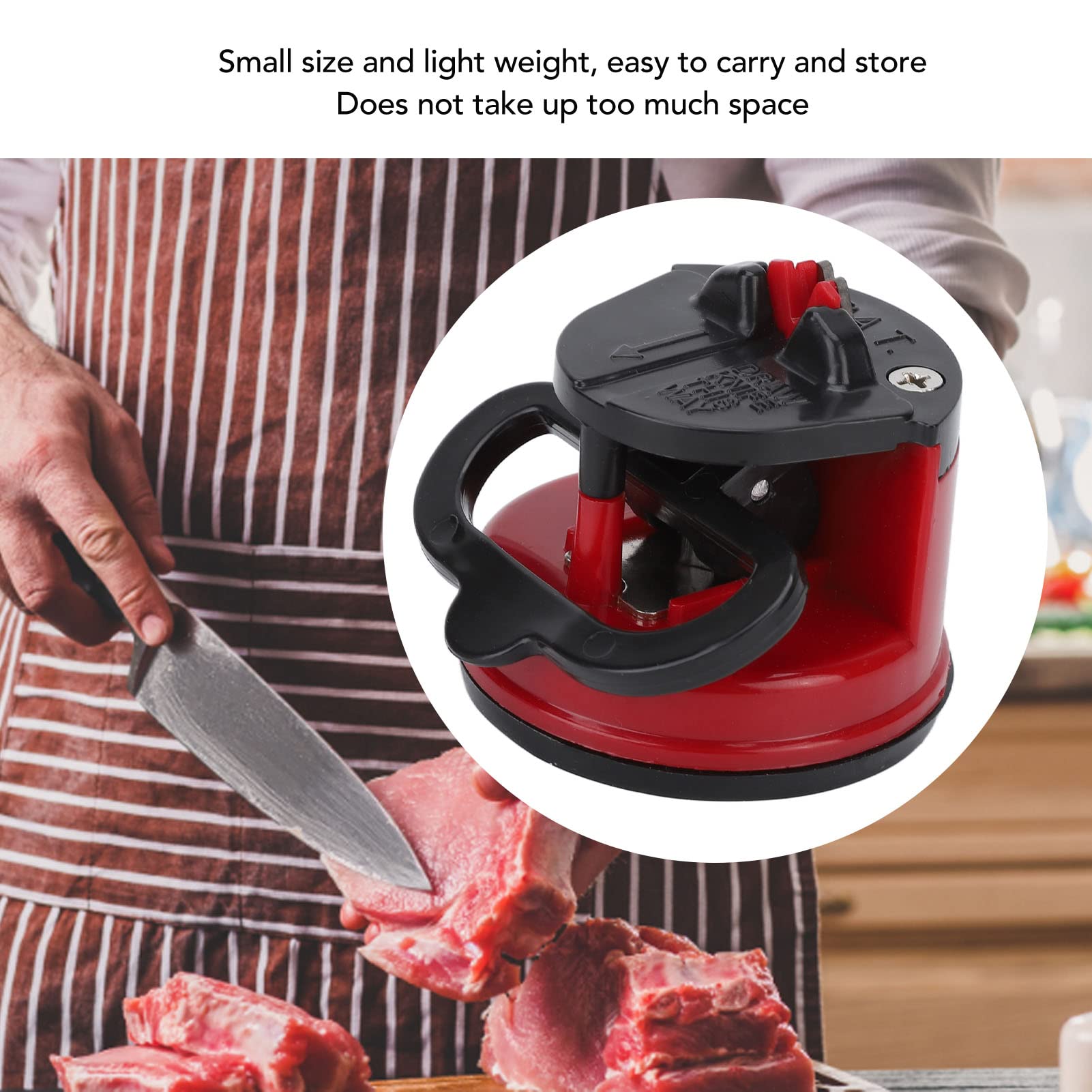 Afilador Cuchillos con Ventosa, Herramienta de Afinador Cuchillo Bolsillo Acero Tungsteno Seguro para la Cocina del Hogar
