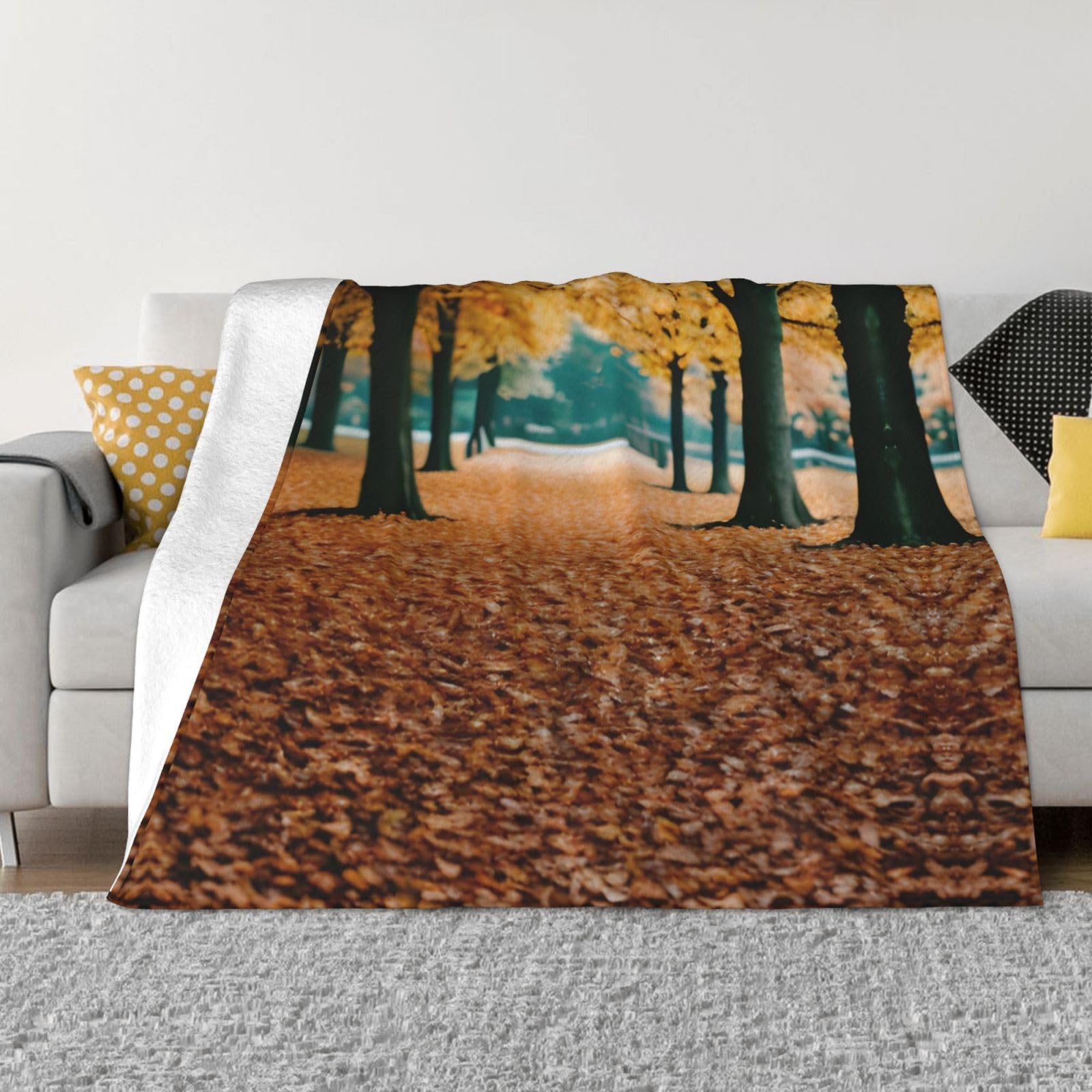 Couverture polaire Hello Autumn pour réchauffer vos soirées cocooning sur le canapé