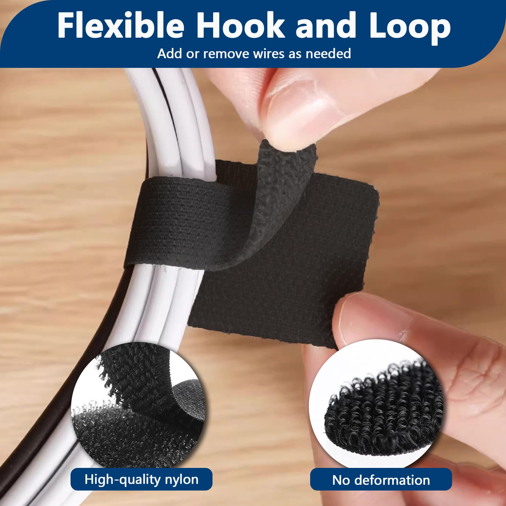 Lot De 50 Clips De Gestion De Câbles Auto-adhésifs Pour TV, PC, Ordinateur Portable, Bureau, Maison | Leroy Merlin