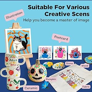 72 Colors Acrylic Paint Markers, Soft Brush Tip Paint Pens and Paint Markers, Acrylic Paint Pens for Wood, Christmas Gifts,Stone,Canvas,Pumpkin,Glass,Egg,Rock Painting and DIY Crafts Art Supplies