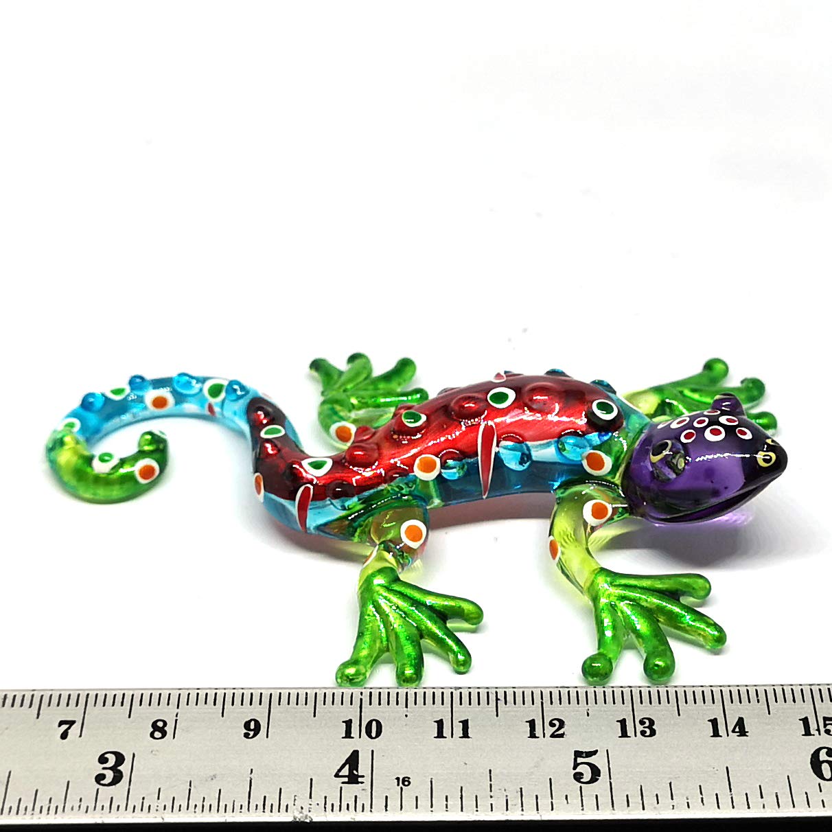Amazon.co.jp: ZOOCRAFT ガラス ブルー ヤモリ 置物 ミニチュア 手吹き