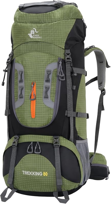 Bseash 80L Waterproof Hiking Camping Backpack with Rain Cover, Lightweight Outdoor Sport Travel Daypack for Climbing Touring