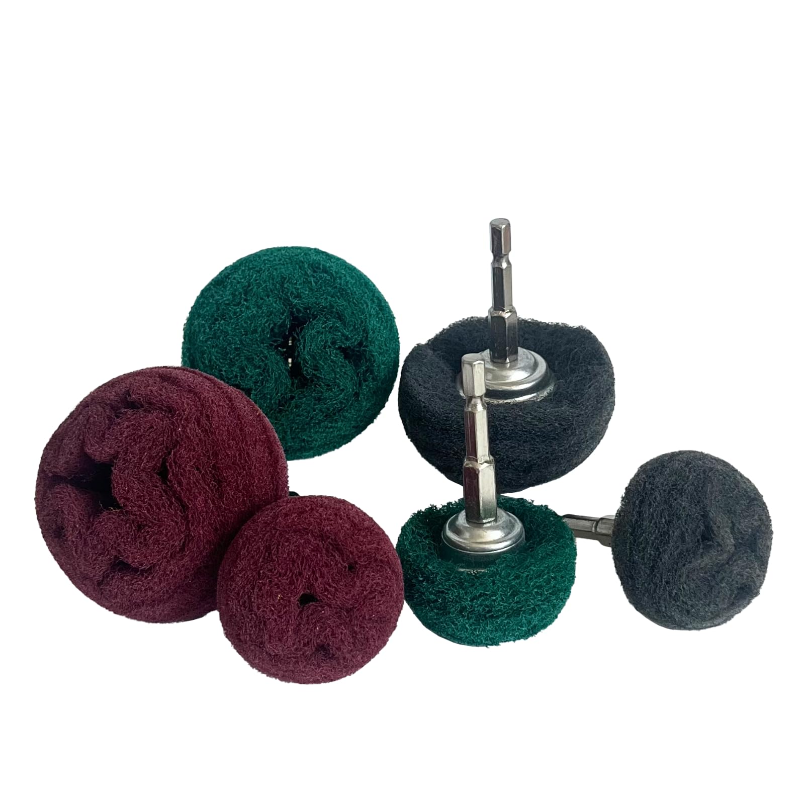 Buffing Wheels Set - 5 Non Woven Abrasive Wheels -7