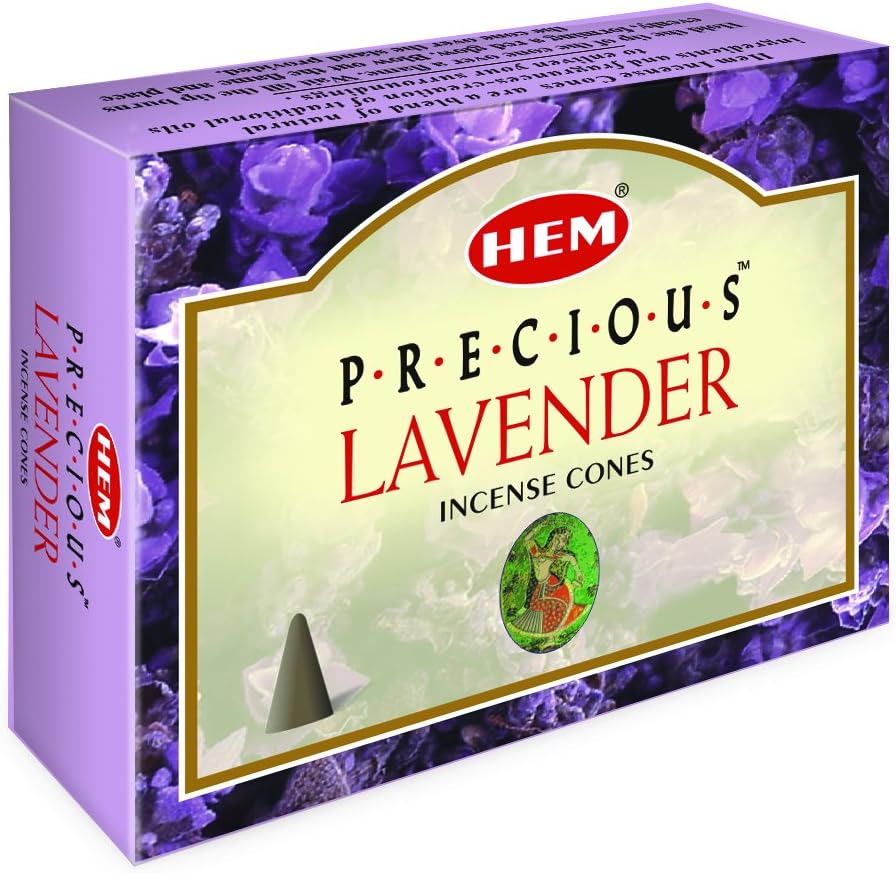 HEM Precious Lavender Incense Cones Pack of 12 120